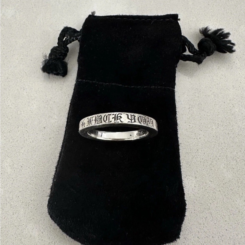 ✅ Authentic Chrome Heart Factory Diamond F**k You Spacer Ring Size 9 US